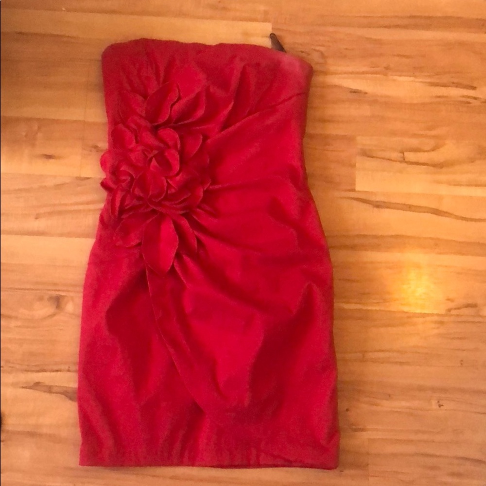 Strapless Red Dress